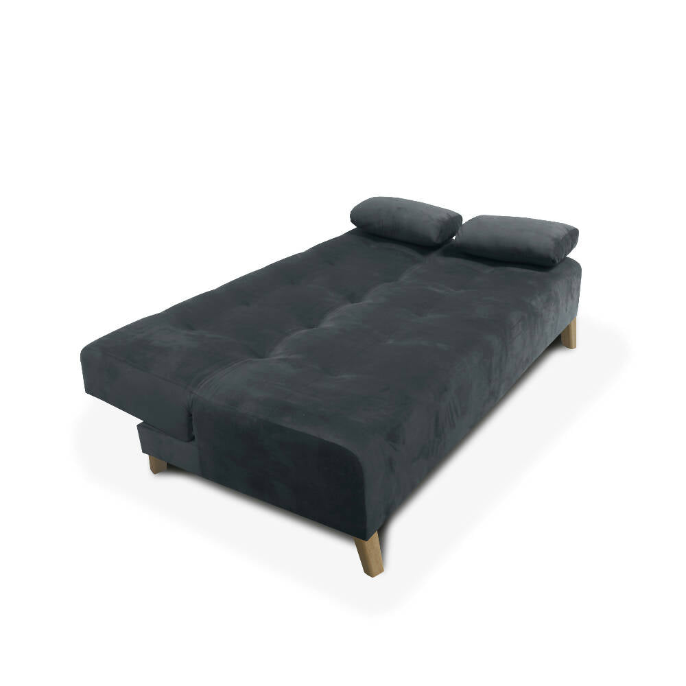 Sofá Cama Glaser 3 Posiciones Tela Gris
