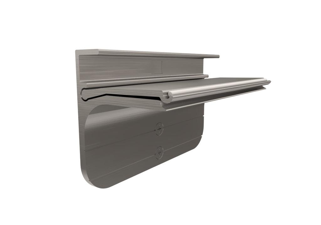 Kit soporte aluminio para entrepaño de vidrio 6mm/8mm - VIRTUAL MUEBLES