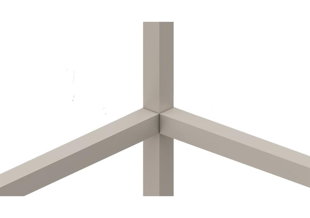 Conector cubo modular 4 vias negro - VIRTUAL MUEBLES