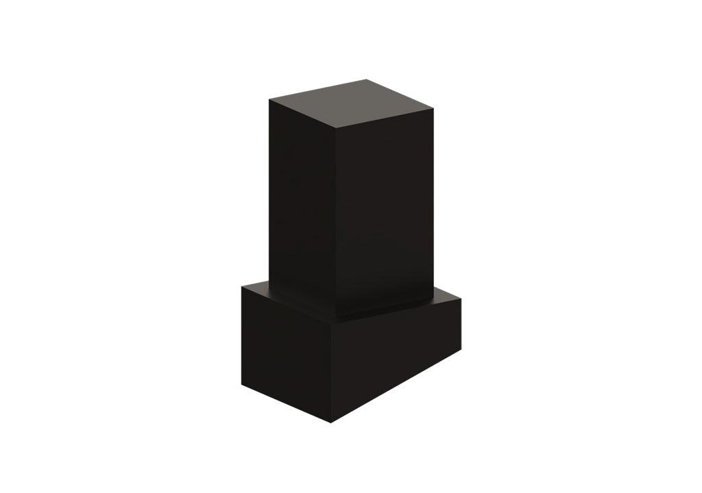 Conector cubo modular pata inclinada negro - VIRTUAL MUEBLES