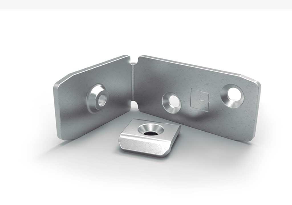 Fijación metalica gola con tornillo - VIRTUAL MUEBLES