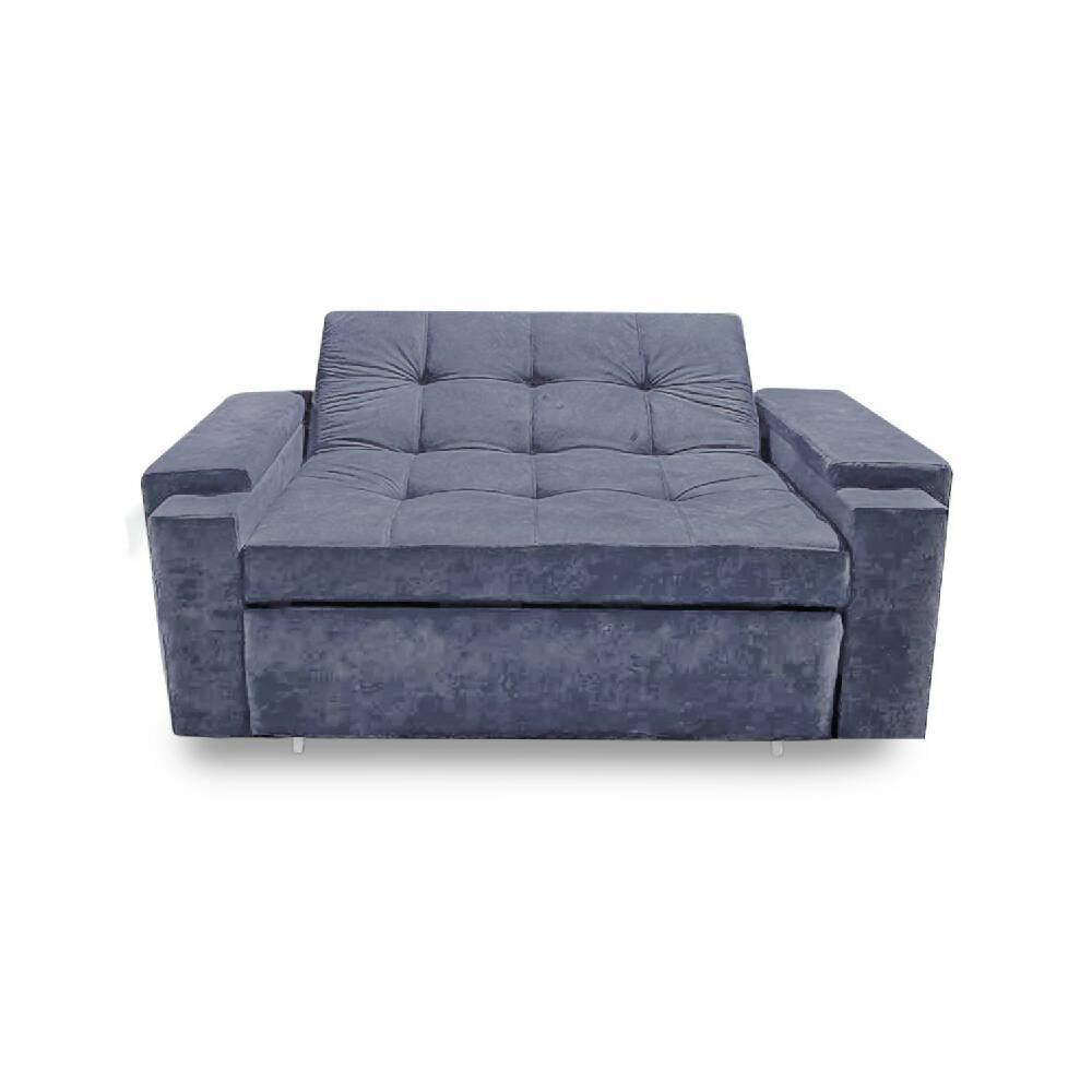 Sofá cama Dorian mini grafito lino - VIRTUAL MUEBLES