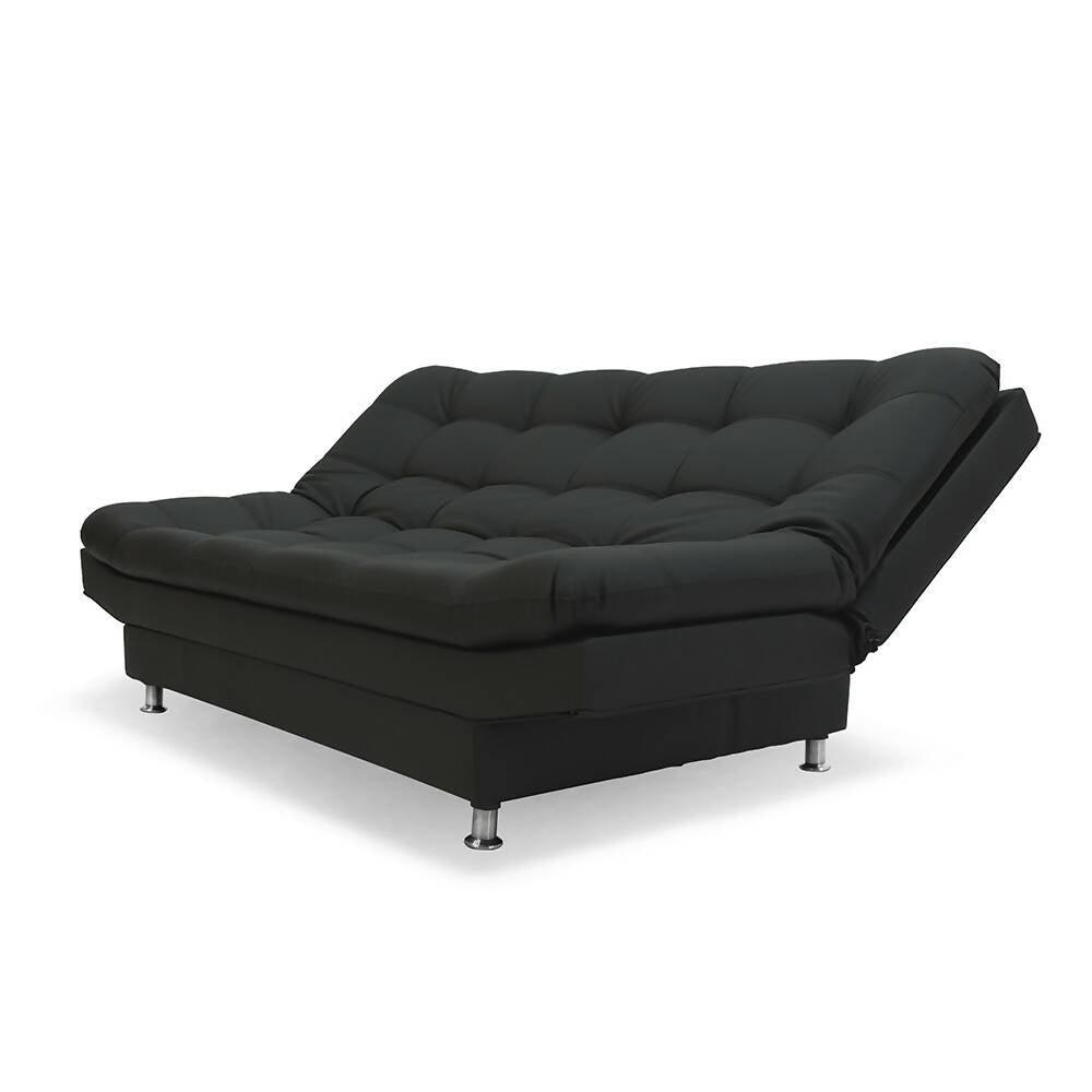 Sofá cama moltochic negro sintético - VIRTUAL MUEBLES