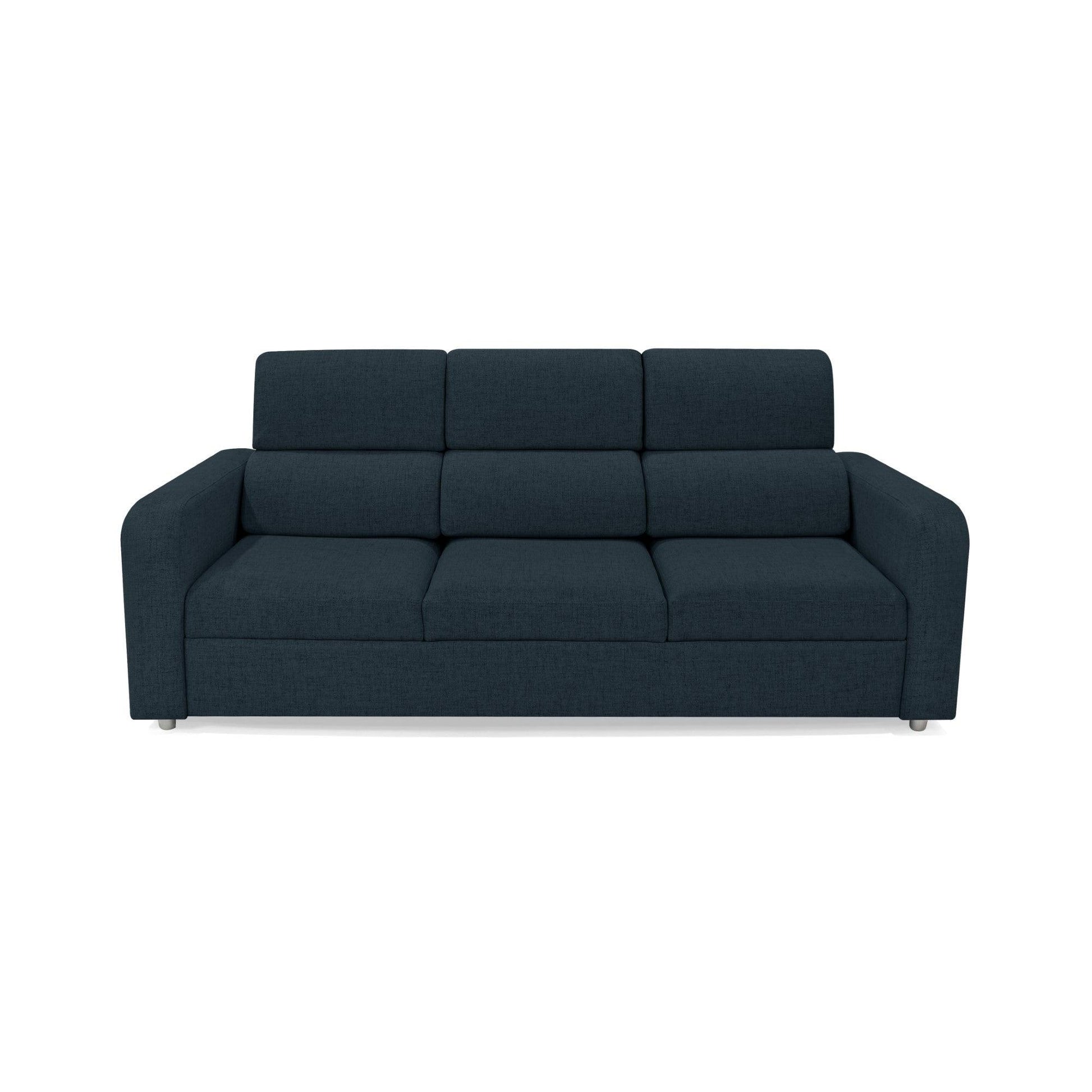 Sofá Bethel 3 Puestos Tela Poliester Plomo - VIRTUAL MUEBLES