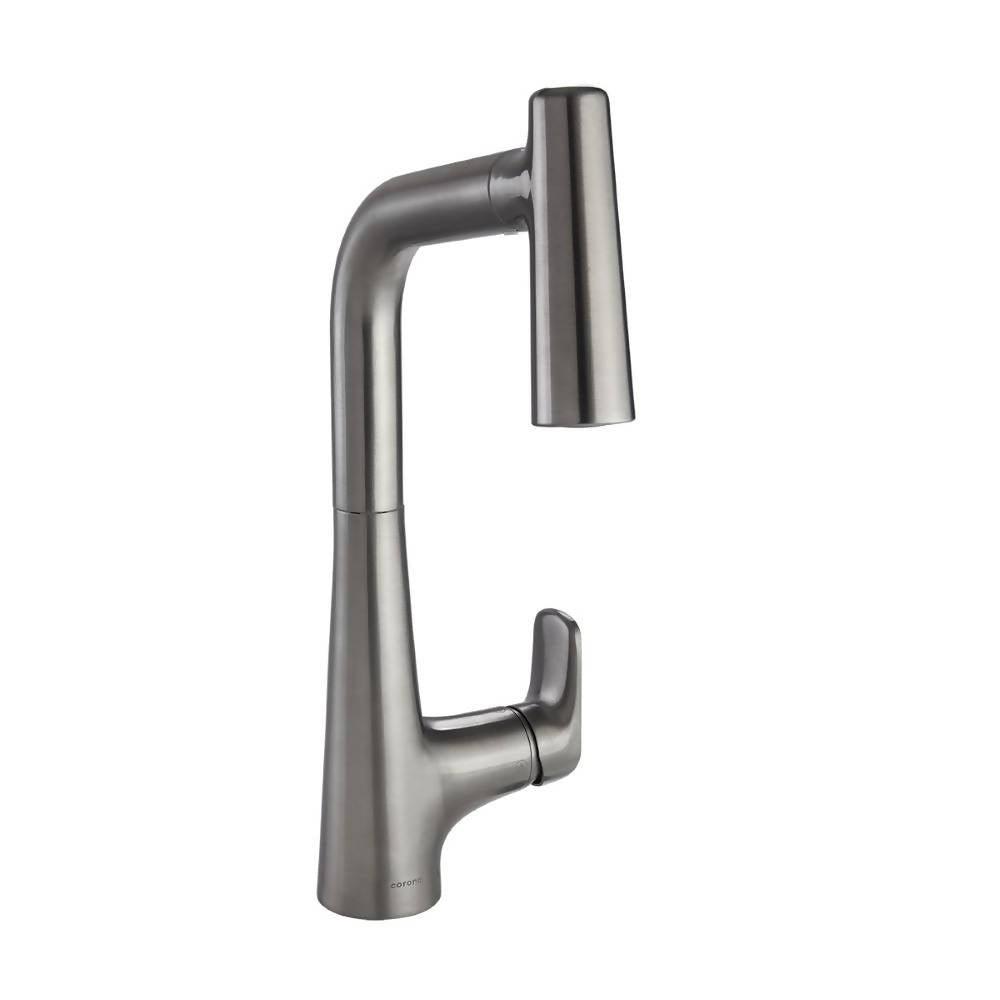 Griferia Lavaplatos Corona Monocontrol Liquid Niquel - VIRTUAL MUEBLES