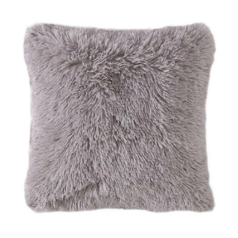Funda Para Cojin Péludo Gris Claro - VIRTUAL MUEBLES