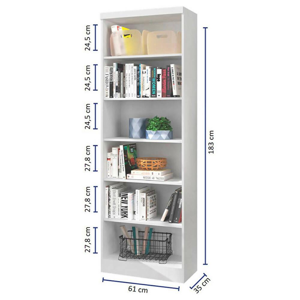 Biblioteca Brasilia Blanco - VIRTUAL MUEBLES