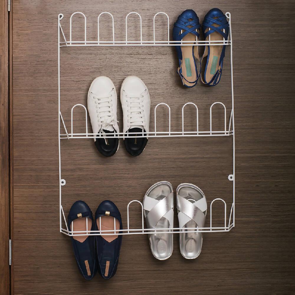 Zapatero pared 9 pares blanco - VIRTUAL MUEBLES