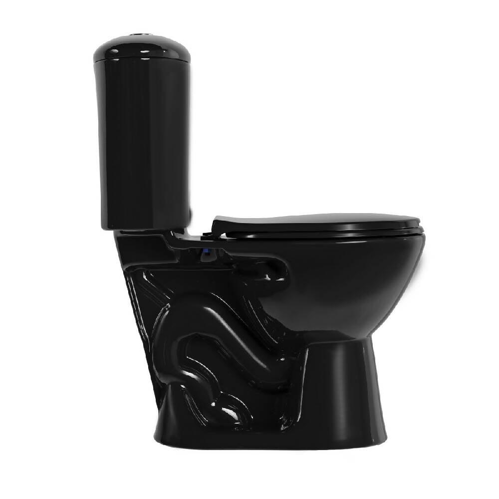 Sanitario Corona Manantial Pro Redondo Negro - VIRTUAL MUEBLES