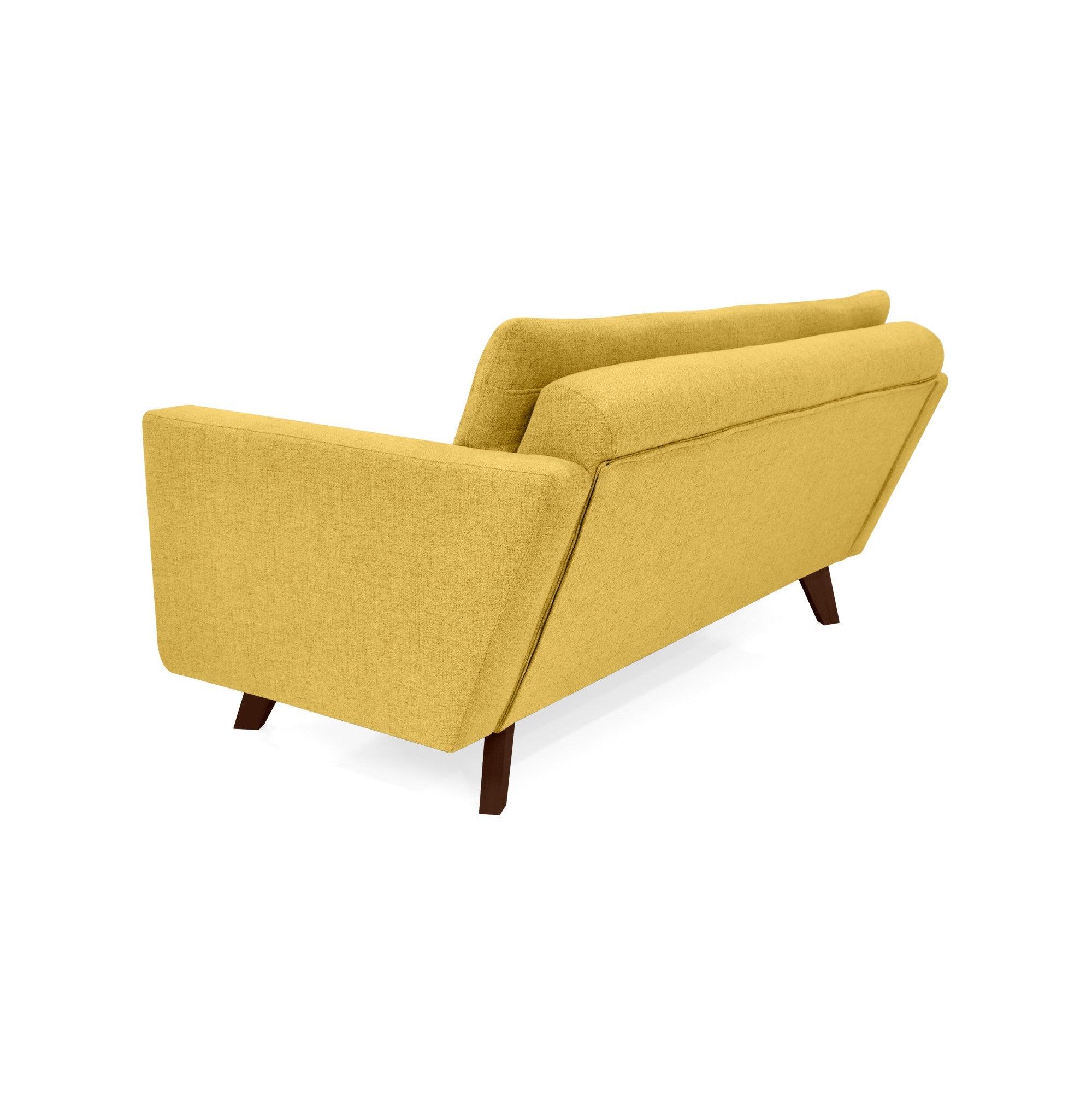 Sofa Manila 2 Puestos Tela Poliester Mostaza - VIRTUAL MUEBLES