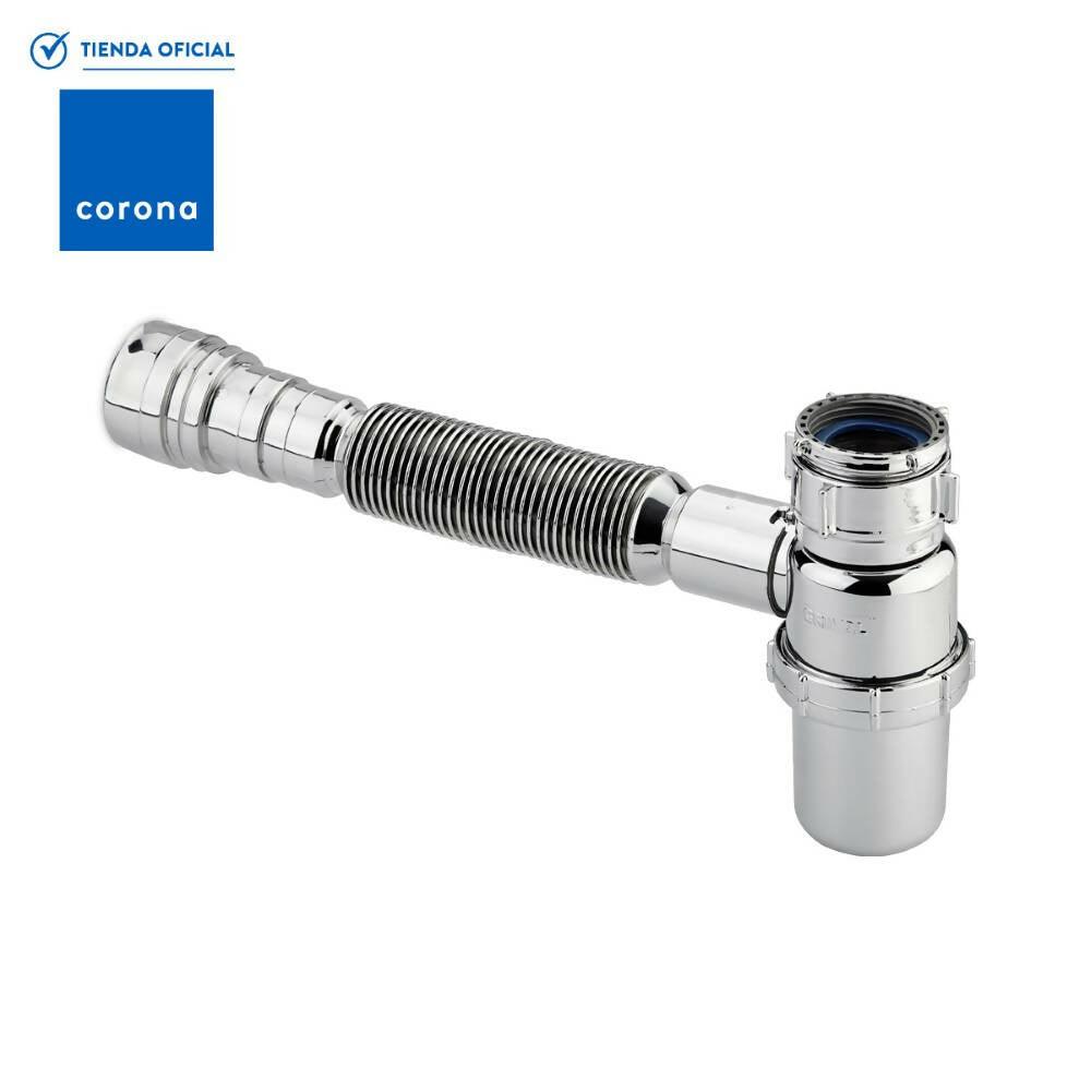 Sifón Botella Grival Flexible Metalizado - VIRTUAL MUEBLES