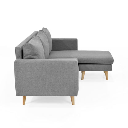 Sofa 3 Puestos Barbados Tela Poliester Gris - VIRTUAL MUEBLES