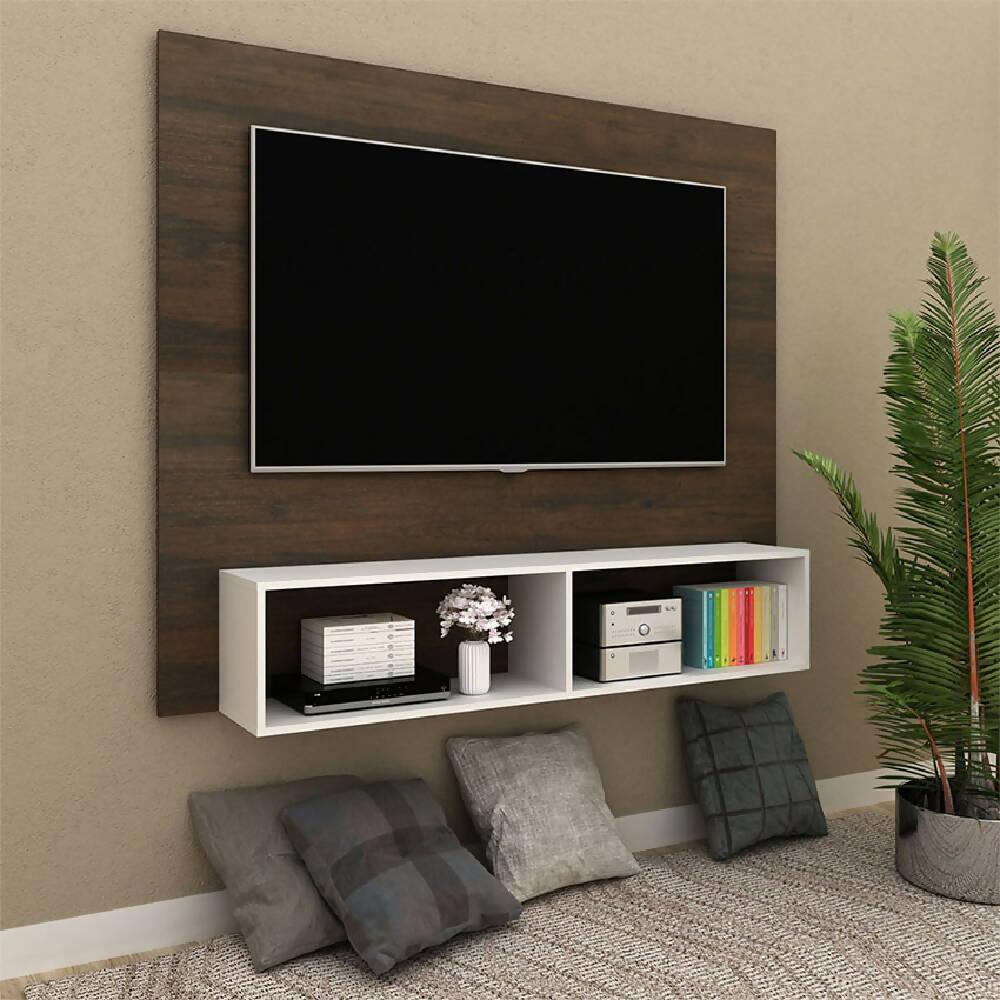 Panel Para Tv Esperanza Rústico/Blanco - VIRTUAL MUEBLES