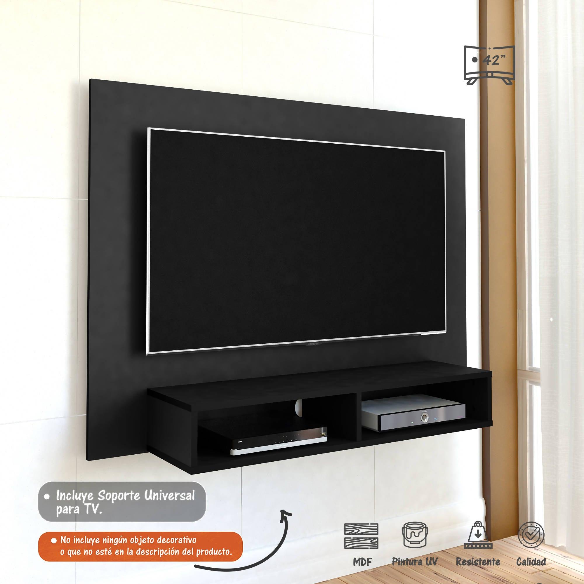Mueble TV con panel de madera oscuro  Muebles para televisores, Muebles  para tv, Decoraciones de casa