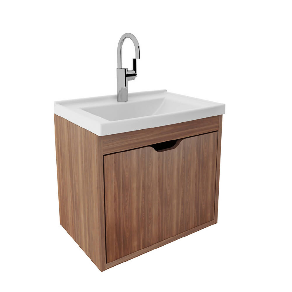 Mueble de baño con lavamanos graz teca
