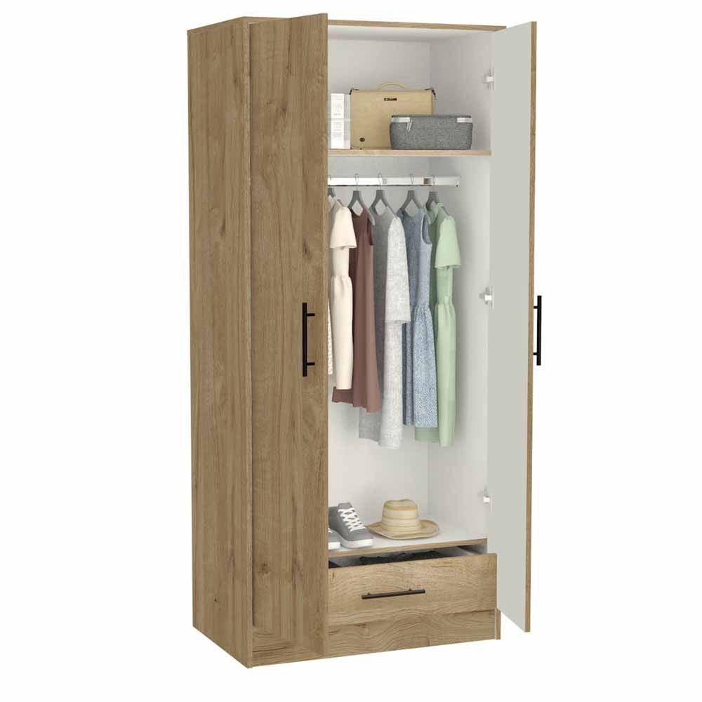 Closet Omaira Color Cafe Claro y Blanco Para Habitación.