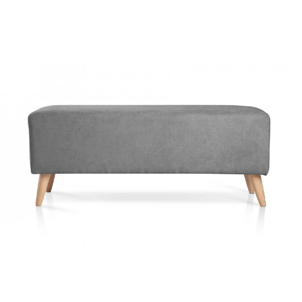 Puff Banco Otomano Liso Gris - VIRTUAL MUEBLES