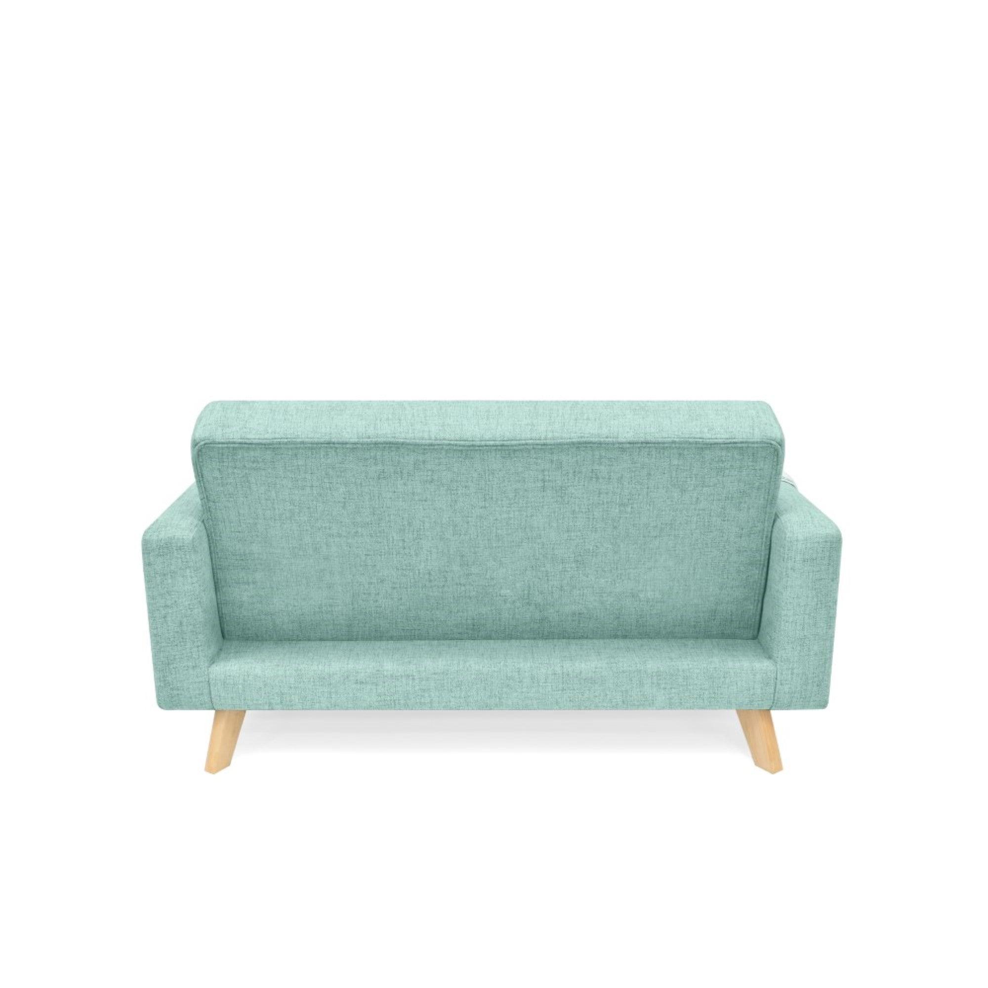 Sofa 2 Puestos Barza Tela Aqua - VIRTUAL MUEBLES