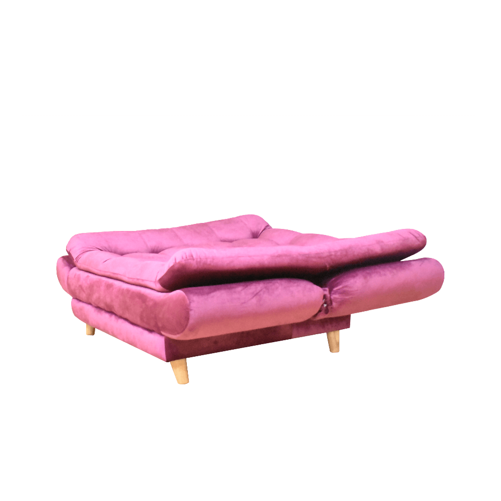 Sofá cama Damasco mini rosa sintético - VIRTUAL MUEBLES