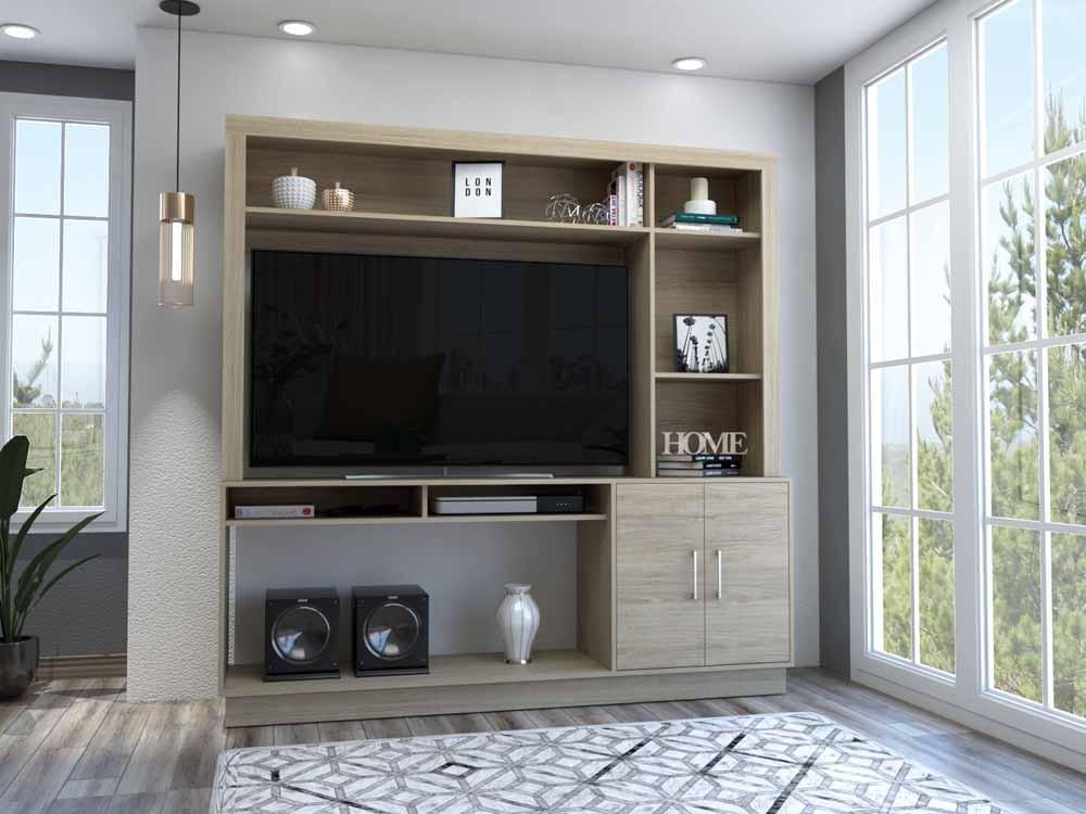 Combo para Sala Unai, incluye Panel TV y Mueble Bar.