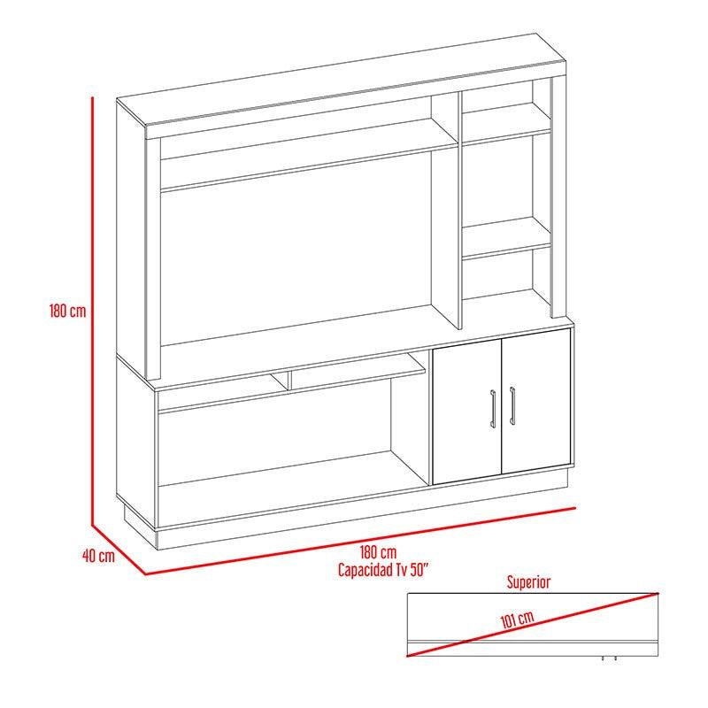 Combo para Sala Apeninos, incluye Mesa para TV y Escritorio.