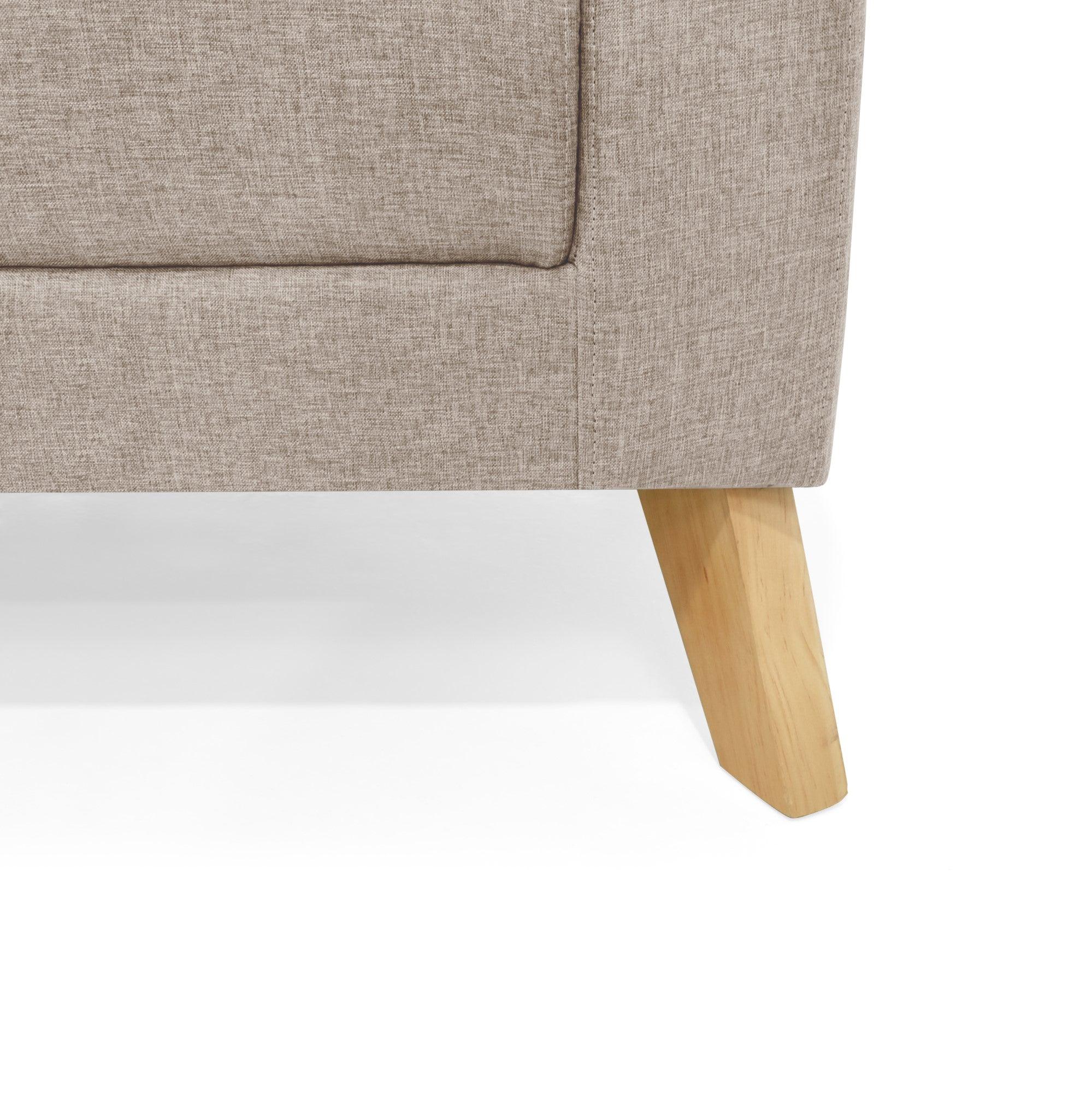 Sofa Cama Sion 3 Posiciones Tela Poliester Beige - VIRTUAL MUEBLES