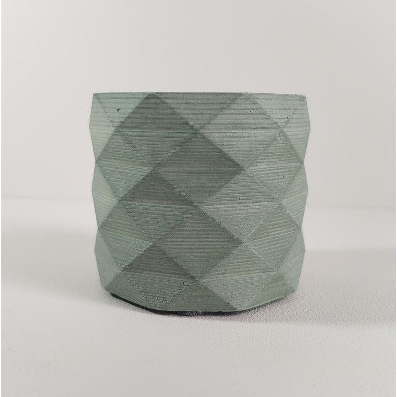 Matera Lira de Cemento 6x6.5 cm Verde Oliva - VIRTUAL MUEBLES