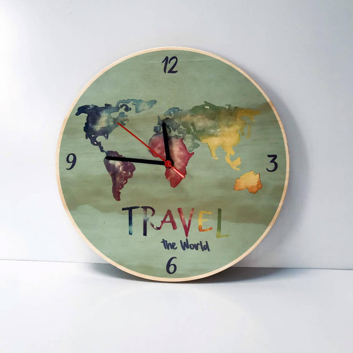 Reloj de Pared Travel en Acuarela - VIRTUAL MUEBLES
