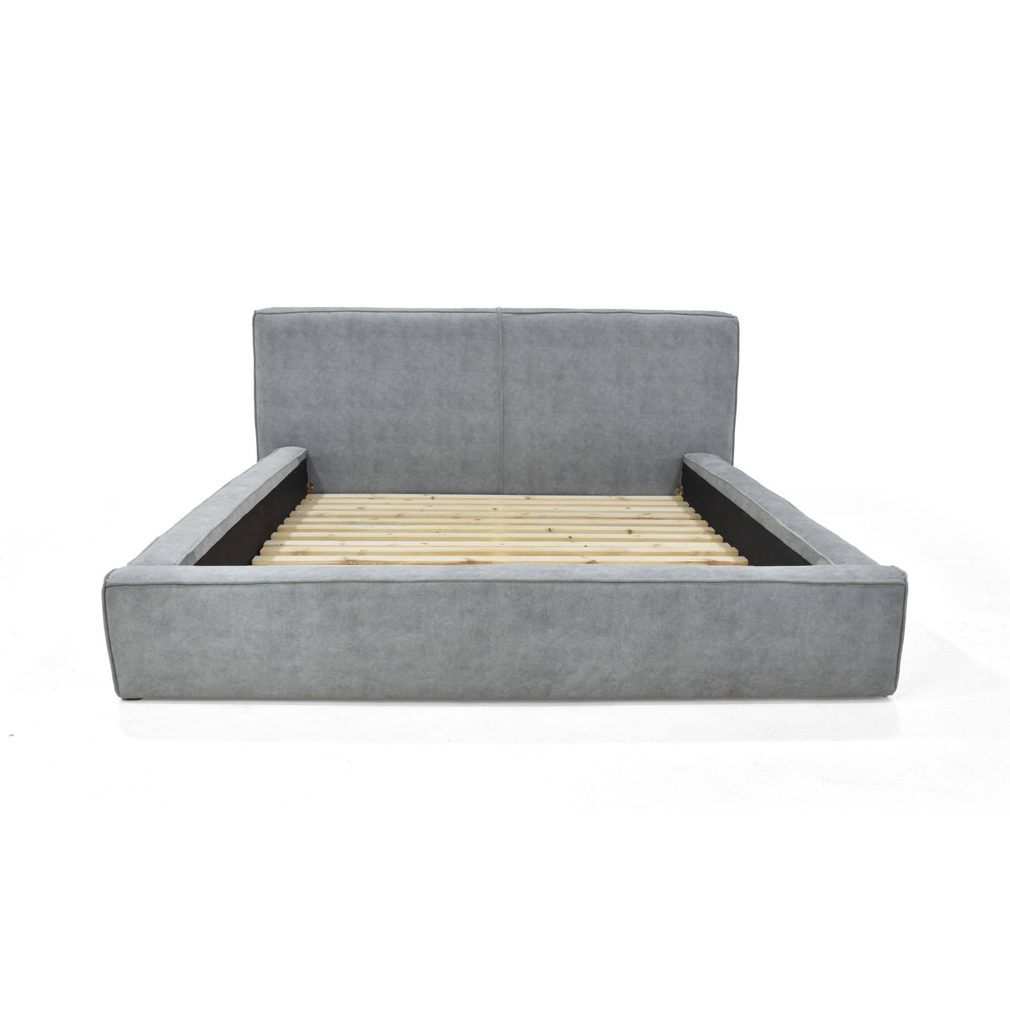 Cama Lennon Doble Tela Gris