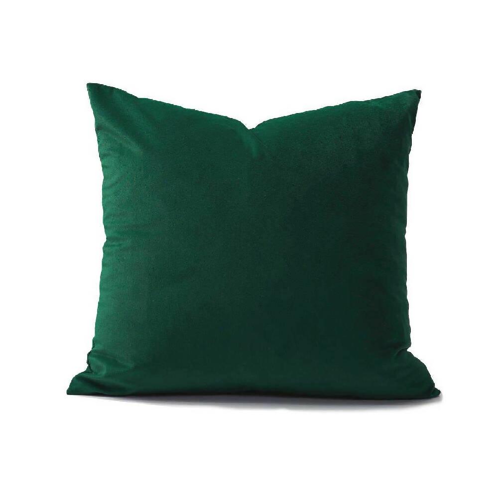 Funda Para Cojin Decorativo Cuadrado En Tela Verde Esmeralda - VIRTUAL MUEBLES