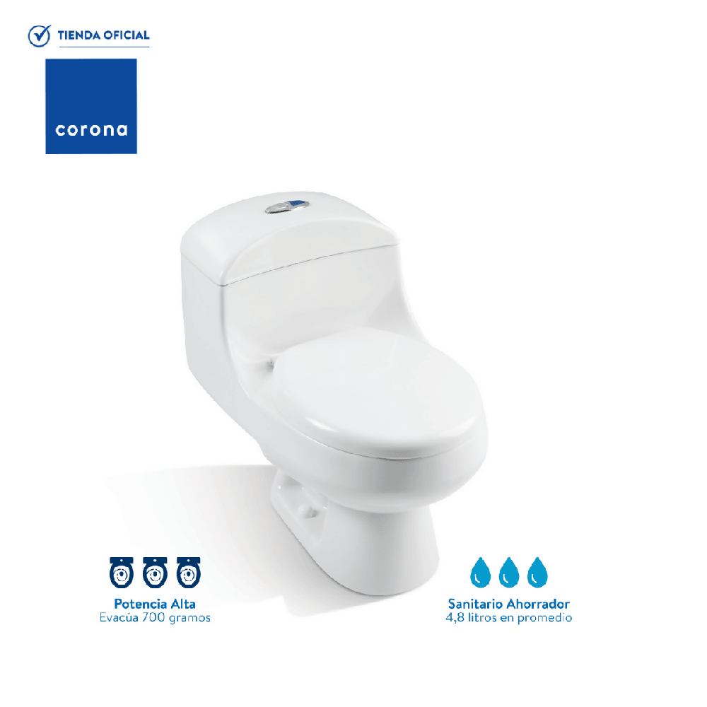 Sanitario Corona Montecarlo Redondo Blanco - VIRTUAL MUEBLES