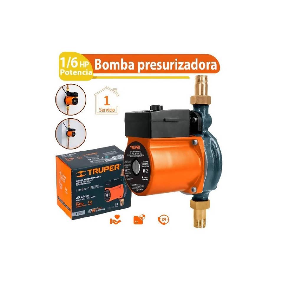 Bomba presurizadora 1/6 HP, Truper, Equipos y Tanques Hidroneumáticos, 14635