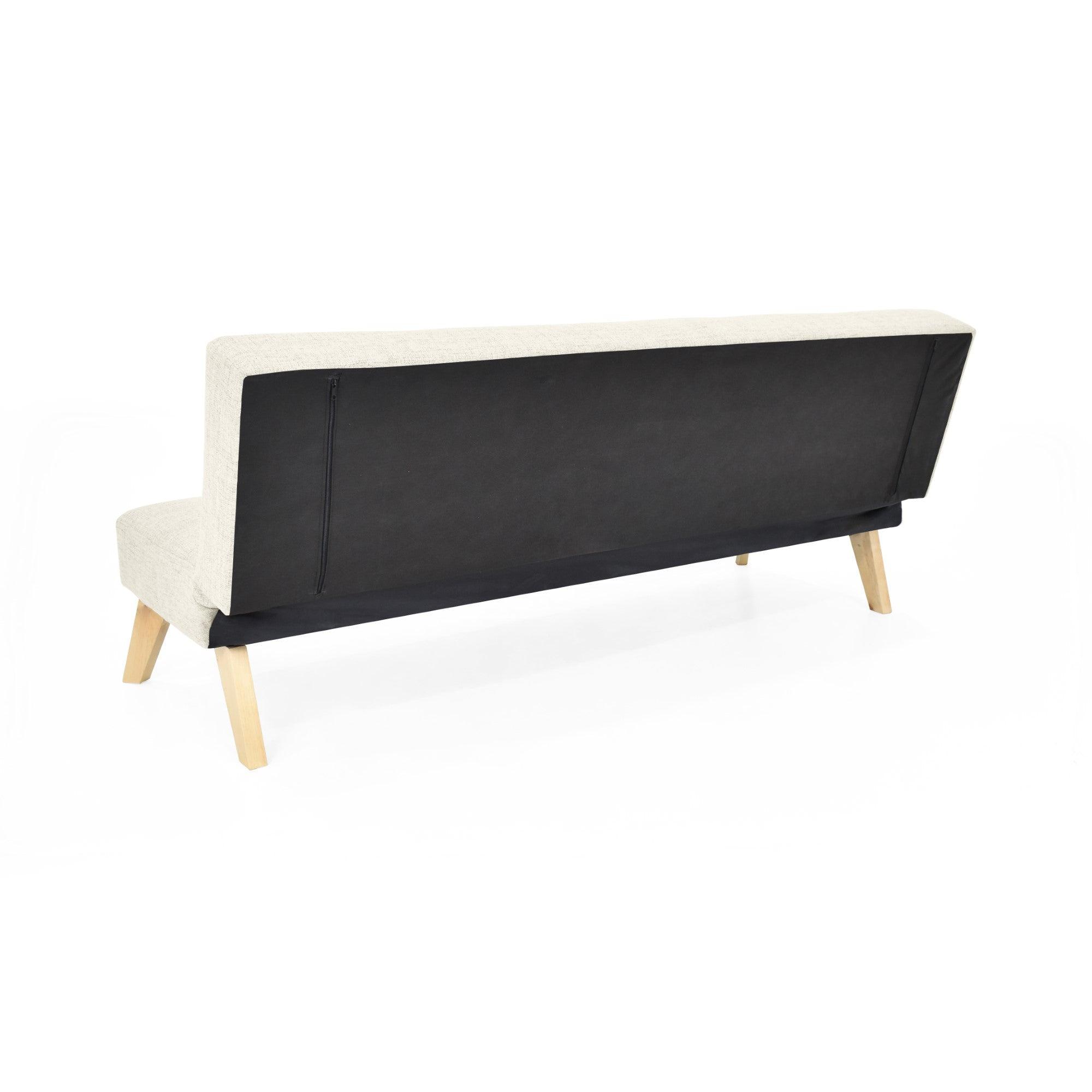 Futon London 3 Posiciones Tela Taupe - VIRTUAL MUEBLES