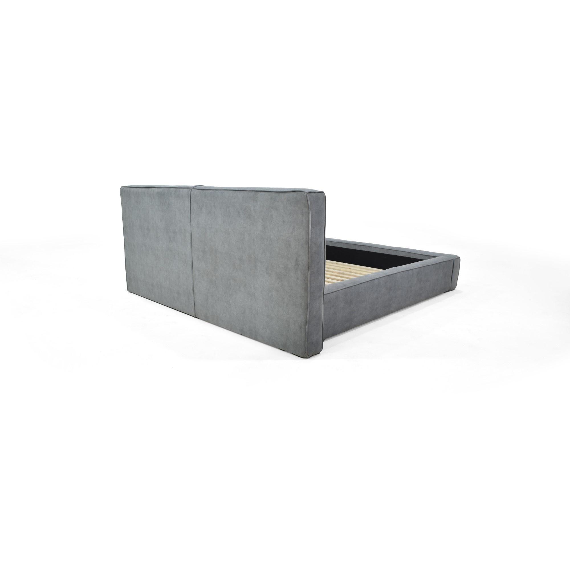 Cama Lennon Doble Tela Gris