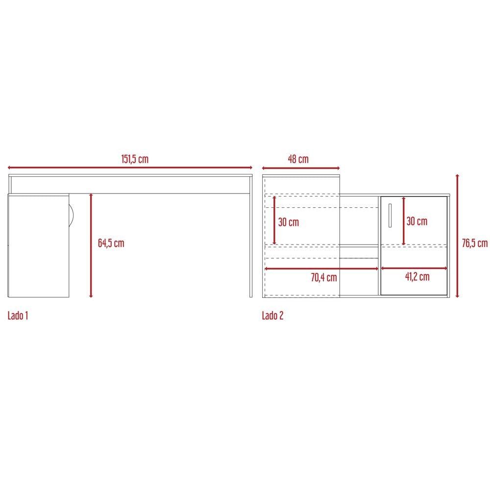 Combo para Sala Apeninos, incluye Mesa para TV y Escritorio.