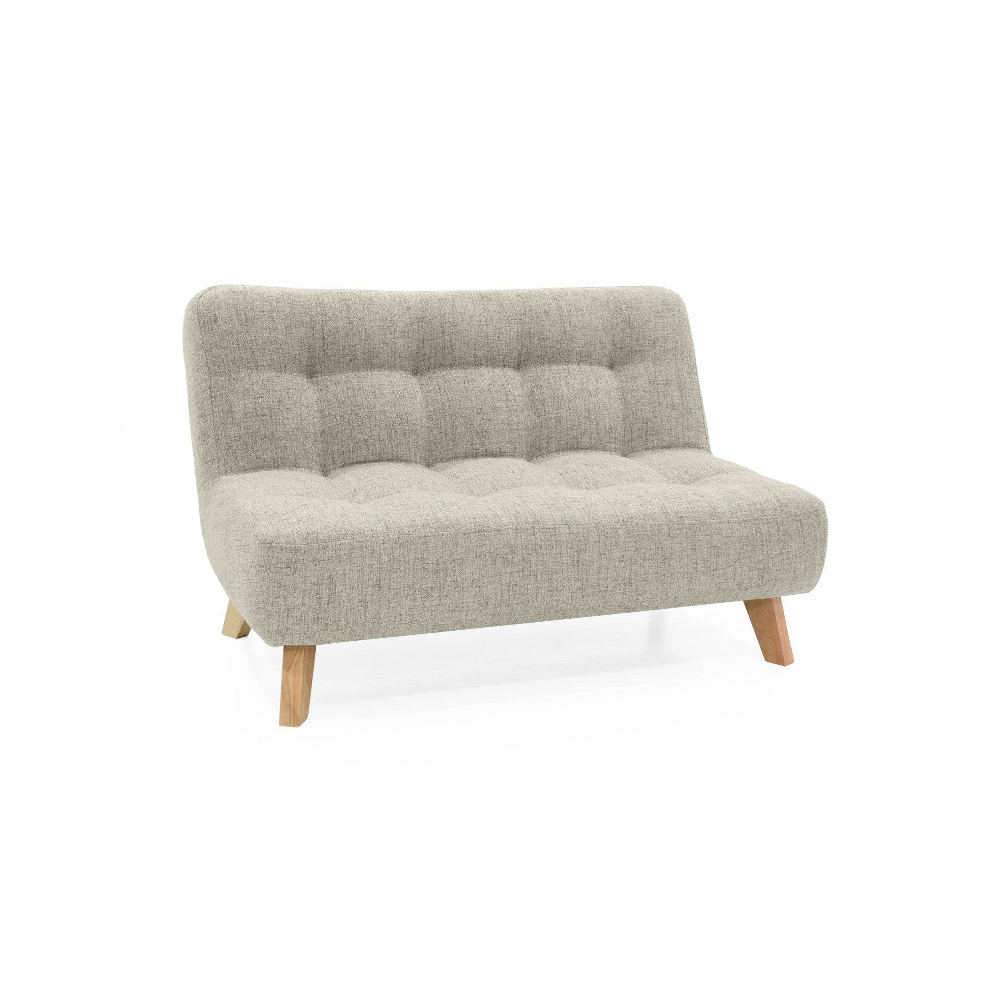 Sofa Navara 2 Puestos Tela Poliester Taupe - VIRTUAL MUEBLES