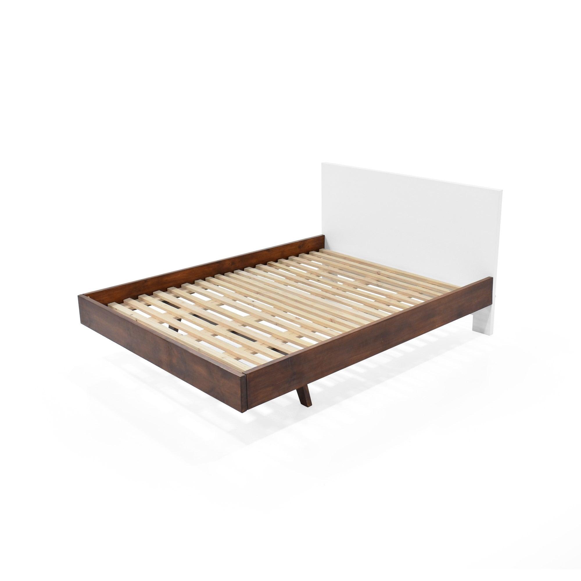 Cama Lanus Doble 146 cm x 196 cm - Blanco - VIRTUAL MUEBLES