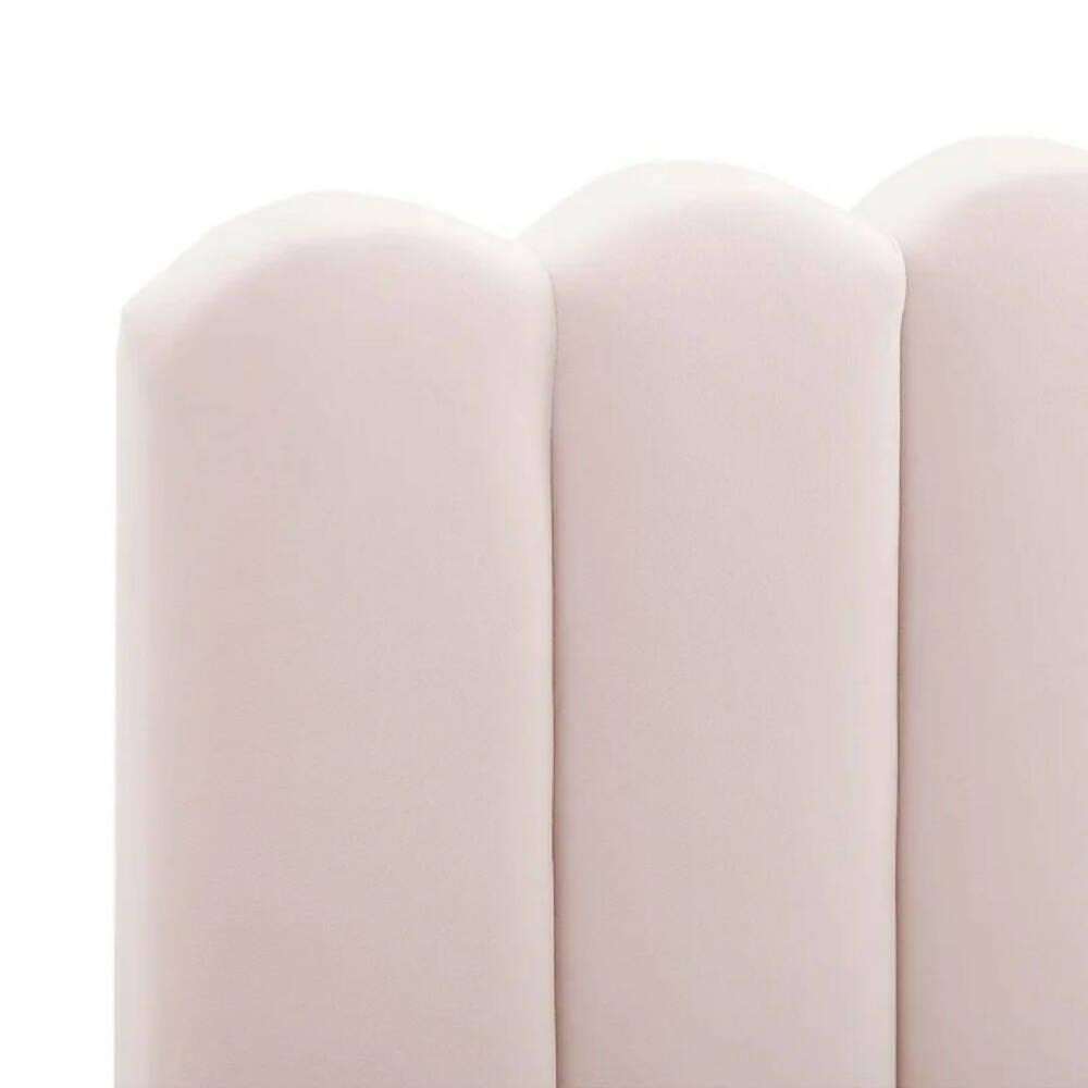 Cabecero Paneles Curvos Cama Doble Rosa pálido