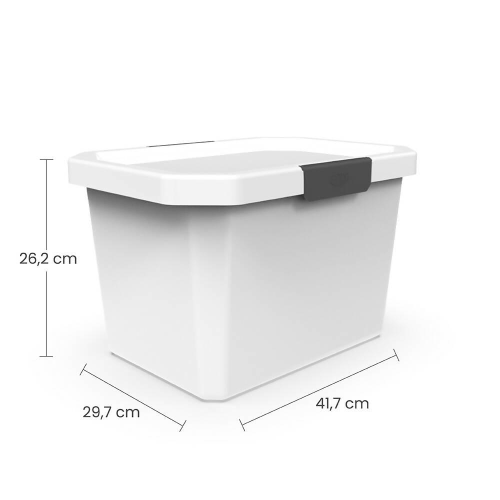 Recipiente con broches Estrabox 20L Blanco-Congelacion - VIRTUAL MUEBLES