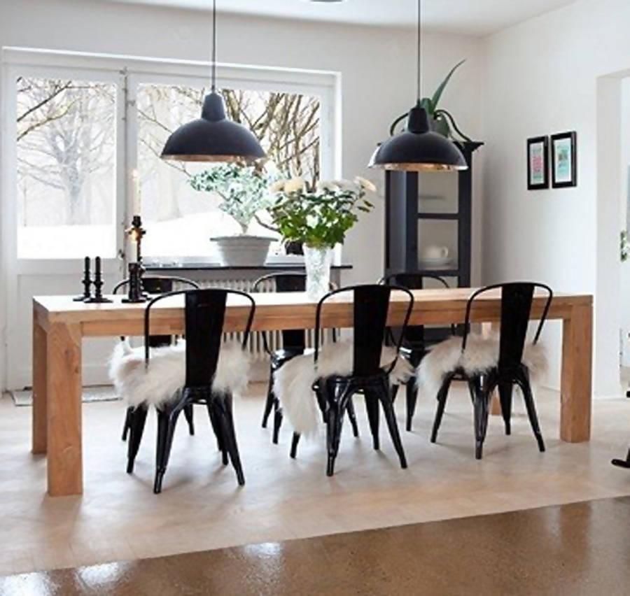 Silla Tolix Metalica Para Comedor Restaurante - Negra - VIRTUAL MUEBLES