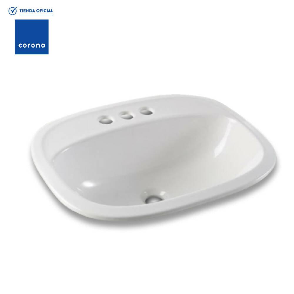 Lavamanos Corona Cascade Sobreponer Blanco - VIRTUAL MUEBLES