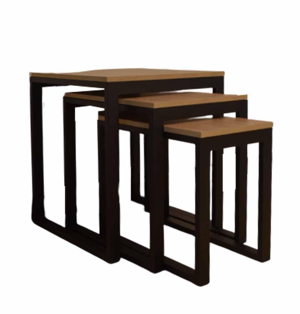 Mesa Auxiliar Kenia Oscura - VIRTUAL MUEBLES