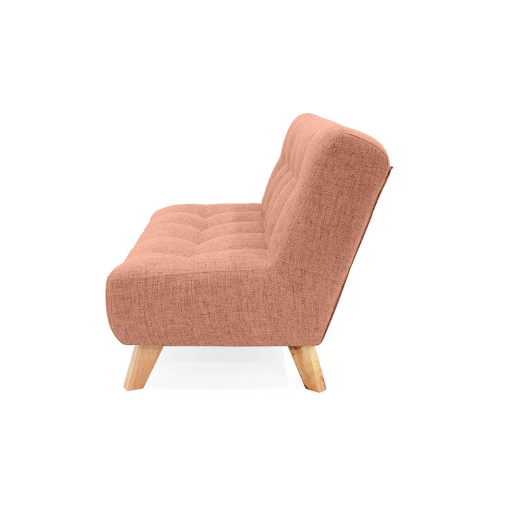 Sofa Navara 2 Puestos Tela Poliester Salmon - VIRTUAL MUEBLES
