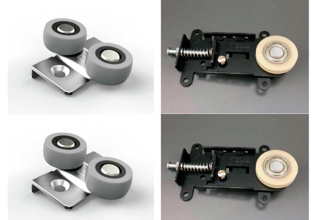 Kit 2 guías superiores + 2 rodachinas - VIRTUAL MUEBLES