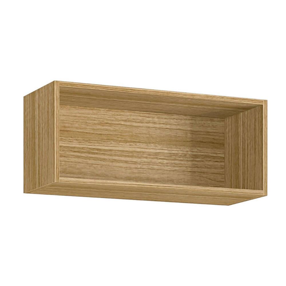 Cocina 190cm Azucena 7 Puertas 2 Cajones Maderado Natural/Blanco Supremo - VIRTUAL MUEBLES
