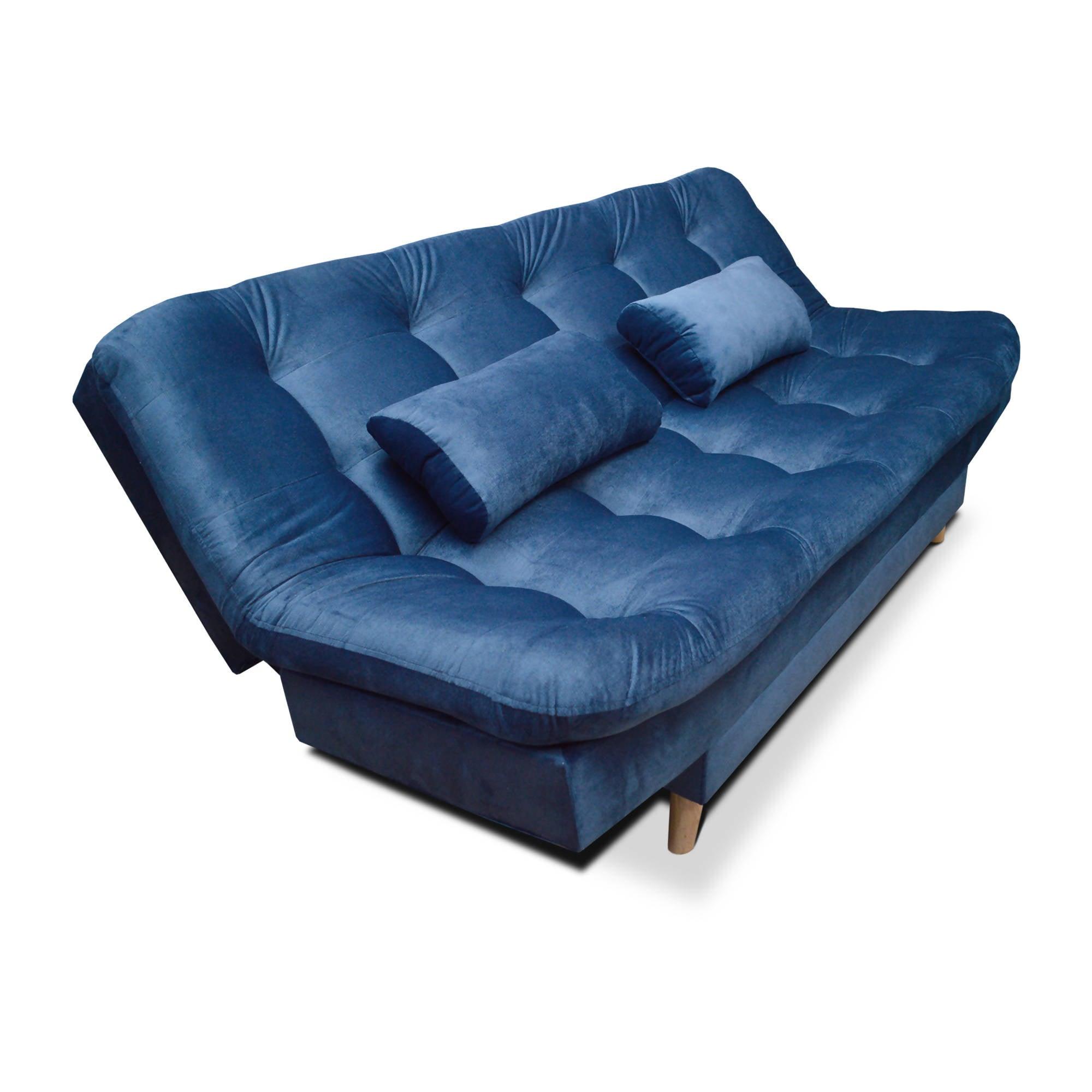 Sofacama Fendik 3 Posiciones Tela Azul - VIRTUAL MUEBLES