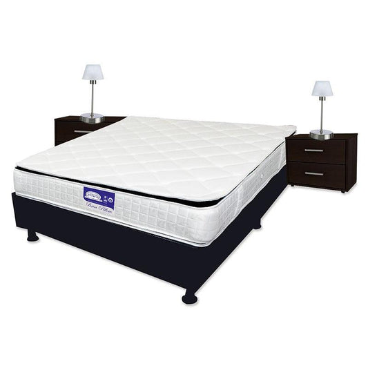 Combo Colchón Brisa Pillow 140 X 190 + Base Cama + Protector + 1 Almohada
