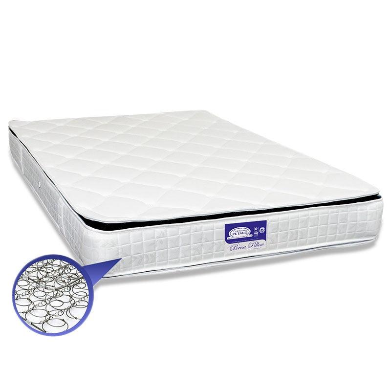 Combo Colchón Brisa Pillow 120 X 190 + Base Cama + Protector + 1 Almohada - VIRTUAL MUEBLES