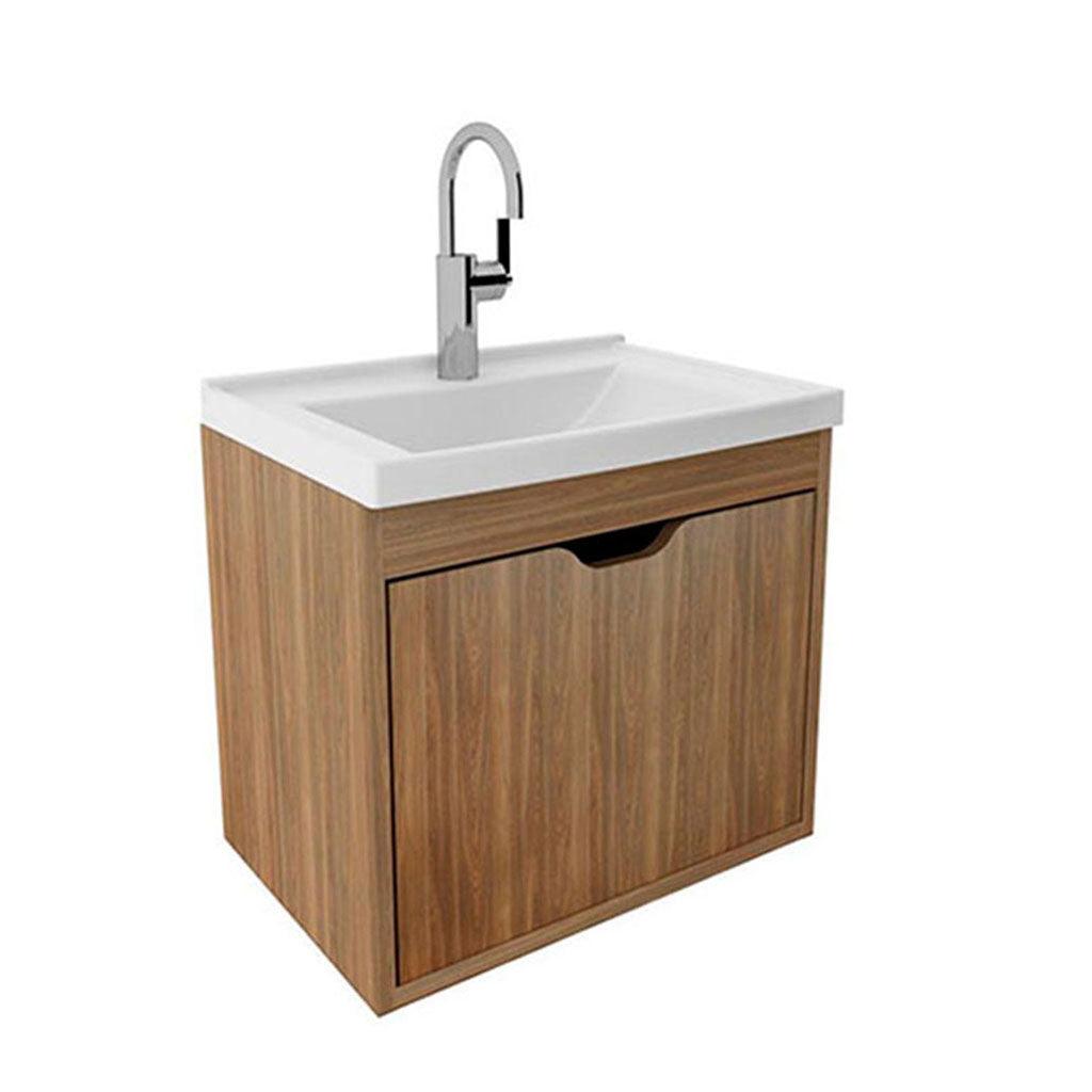 Mueble de baño con lavamanos graz teca - VIRTUAL MUEBLES