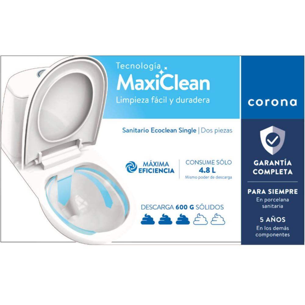 Sanitario Corona Ecoclean Single Blanco - VIRTUAL MUEBLES